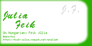julia feik business card